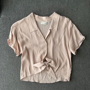 Wilfred Free The Tie-Front Blouse Blush Pink - XS